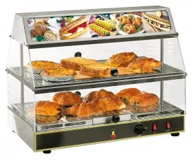 Mini-vitrine chauffante pro de comptoir GN 1/1