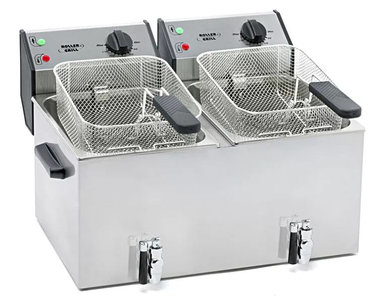 Friteuse double inox induction 2 x 8 Litres à poser, 7000 W, 220 V