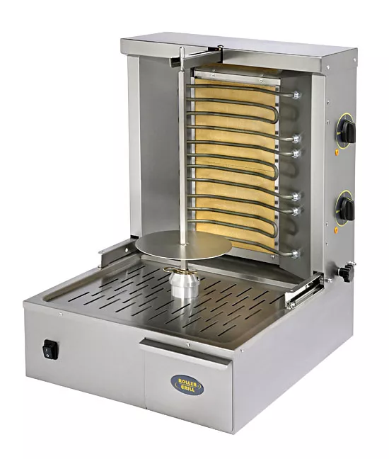 Table de cuisson électrique double, machine de fabrication de kebab 1800 W  avec gril rotatif, plaque de cuisson antiadhésive multifonctionnelle sans